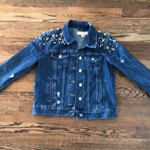 Anthologie pilcro pearl denim jacket size small
